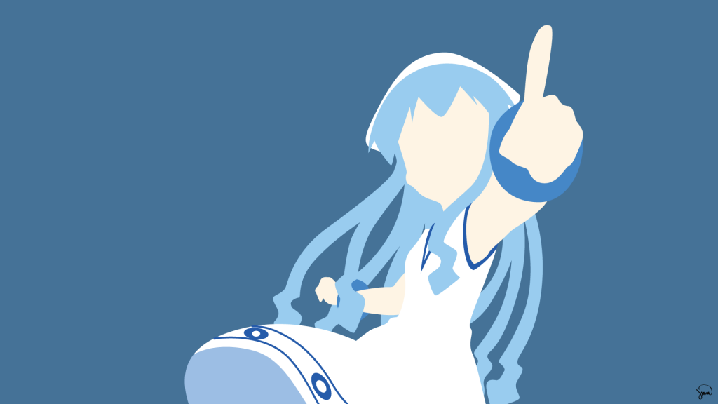 squid_girl__shinryaku__ika_musume__minimalism_by_greenmapple17-d8u9mum